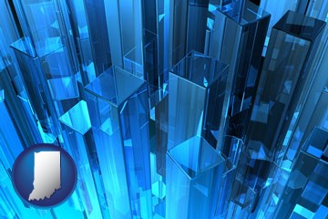 a 3d digital imaging sample - with Indiana icon