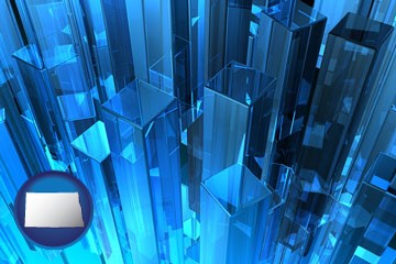 a 3d digital imaging sample - with North Dakota icon